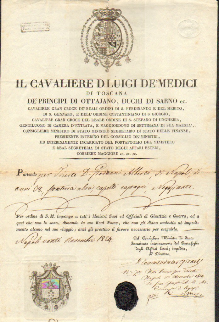 1824 Il Cavaliere De, Medici Napolidi1a