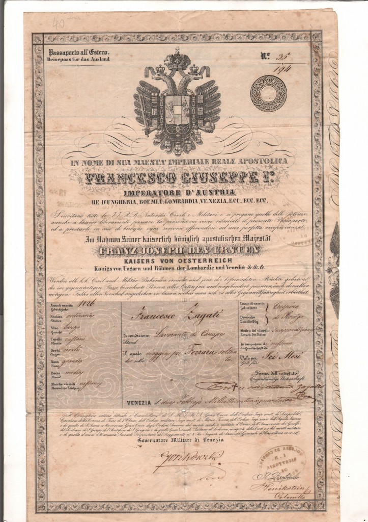 1853 ril a Venezia